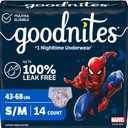 Goodnites Boys' Nighttime Bedwetting Underwear, Size S/M (43-68 lbs), 14 C