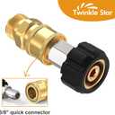 Twinkle Star Pressure Washer Quick Connect Fittings, M22 14mm to 3/8 Inch Pressure Washer Adapter, 6 Pieces