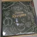 Recipe Binder 8.5x11 3 Ring, Recipe Book to Write in Your own Recipes, Full Page Recipe Binder with Plastic Sleeves, Blank Recipe Cards and Dividers (Dark Green)