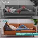 Bedluxe 3Pcs Orthopedic Bed Wedge Pillow Set, Foam Wedge Pillow Post Surgery for Back, Leg and Knee Support, Adjustable 9&12 Inch Folding Triangle Pillow for Sleeping, Acid Reflux, Snoring, Velvet