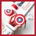 2 x Cute Case Cover Compatible with AirPods 3rd with Carabiner Keychain Hook,Funny Unique 3D Soft Silicone Shockproof Protective Skin Case Cover for Airpod 3rd Case-Shield