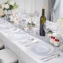 WELLIFE 600 PCS Silver Disposable Dinnerware Set for 100 Guests, Wedding Reception Plates & Silver Plastic Tableware, Dinner & Salad Plates, Cups, Forks, Knives & Spoons for Weddings & Elegant Events