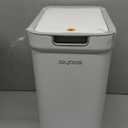 MOPALL 2 Pack Bathroom Trash Can with Lid, 3.6Gal + 2.4Gal Garbage Can with Pop-Up Lid, Small Trash Can Dog Proof, Slim Trash Bin Waste Basket for Toilet, Office, Bedroom, Living Room, Kitchen (White)