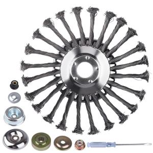 Steel Wire Grass 8 Inch Unbreakable Wire Trimming Blades Wire Trimming Blades with Universal Adapter Kits
