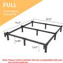 Superay Metal Bed Frame, 9-Leg Bed Base, 8 inches Support for Box Spring, Full, Easy Assembly, Black