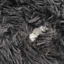 nononfish Puppy Beds for Small Dogs Washable 19" Black Calming and Anxiety Pet Beds Fluffy and Plush Durable Small Dog Bed