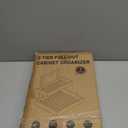 Bamboo Under Sink Organizer and Storage, 2 Tier Pull Out Cabinet Organizer, Slide Out Under Sink Storage Shelf, Undersink Organizers Shelves for Kitchen Bathroom Organization (White, 2 Packs)