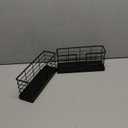 Wican Vertical Stance Bathroom Napkin Holder Takes Up Less Space for Small Guest Bathroom Oak and Iron Towel Tray for Powder Room Table Wooden Basket for Disposable Paper Hand Towels Matte Black 2PC