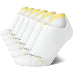 Cole Haan Womens No Show Socks - 6 Pack Lightweight Cotton Blend Invisible Low Cut Athletic Socks For Women With Arch Support (4-10, White)