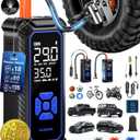 OlarHike Cordless Tire Inflator Portable Air Compressor, 150PSI Dual Power - 6000mAh & 12V DC, Air Pump for Car Tires, Motorcycle, Bicycle, Electric Pump with LED Light & Digital Pressure Gauge