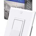 BESTTEN 2 Pack Dimmer Light Switch, Universal Lighting Control, Single Pole or 3 Way, Compatible with LED Dimmable Lamp, CFL, Incandescent, Halogen Bulb, Decorator Wallplate Included, UL Listed, White (Standard)