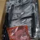 Huuger Nightstand with Charging Station, 27.6 Inch End Table Bedside Table with USB Ports and Outlets, Fabric Drawers, Night Stand for Bedroom, Charcoal Gray