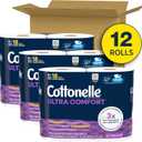 Cottonelle Ultra Soft Toilet Paper, 12 Family Mega Rolls = 54 Regular Rolls
