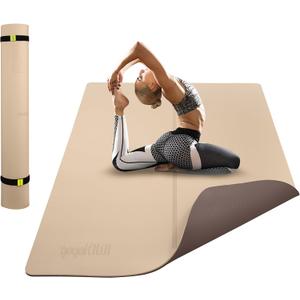 Gogokiwi Large Yoga Mat (6'x4') 1/4" & 1/2" Thick Exercise Mats for Home Workout, Extra Wide Workout Mats for Home Gym, Yoga, Pilates, Stretching, Floor & More