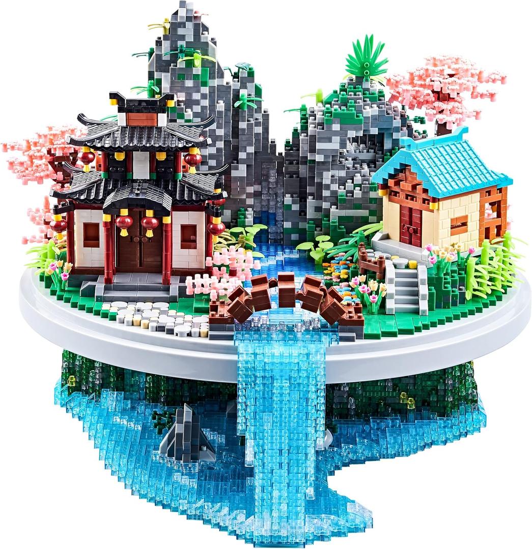 7626 PCS Micro Building Blocks Set Chinese Peachtree Model for Adults Decorative Creative Present for Adult Age of 14+ Cherry Blossom Tree Building Set