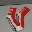 Airpal 4 Pairs Grip Soccer Socks for Men Women Cushioned Non Slip Football Basketball Athletic Sports Socks (4pairs-red)