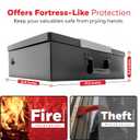 Honeywell Safes & Door Locks - Hideable Money Safe Box with Carry Handle - Fire Resistant Safe Document Box for Home - Metal Box with Digital Lock for Personal Items, Jewelry - 0.48-Cu - Black - 6110