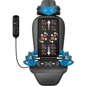 Shiatsu Back Massager with Heat, Massage Chair Pad with Compression & Vibration, Adjustable Neck Height for Office Home, Gifts for Men Women Mom Dad