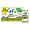Gimme Seaweed Organic Premium Roasted Seaweed Snacks, Extra Virgin Olive Oil, 20 Count, Keto, Vegan, Gluten-Free, Great Source of Omega3s and Iodine, Healthy On-The-Go Snack for Kids and Adults, Best By 06/17/2027