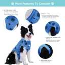 Large Dog Surgery Recovery Suit for Male/Female, Post Surgery Protective Wear with Pee Hole, Unisex Pet Surgical Vest for Wound Care, Spay/Neuter Healing(Blue)