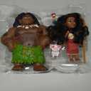 Disney Moana 2 Moana & Maui 6-Inch Petite Doll Gift Set Doll Playset for Girls, Includes Pua and HEI HEI, Officially Licensed, Great Birthday