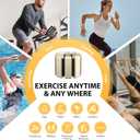 Pilates Wrist and Ankle Weights for Women - Adjustable Weighted Bangles for Men, 2 lbs Weighted Arm Bands Foot Leg Weights for Walking, Yoga, Training, Exercise, Running, Set of 2 (1LB Each) (Beige)