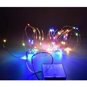 Karlling Multi-Color Fairy Lights Battery Operated, 16Ft 50 LED Copper Wire String Lights with Timer, 8 Modes for Bedroom Mason Jars Wedding Christmas Decor(Multi-Color,1 Pack)