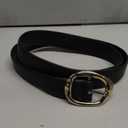 WHIPPY Leather Belt for Women Casual Waist Belt with Gold Buckle Fashion Ladies Belt for Jeans Pants Dress (M: Fit Waist Size 31"-35")