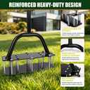 Manual Lawn Aerator Tool, 17 Spikes, Spring-Assisted Debris Release