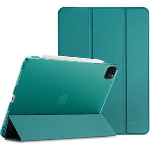 ProCase for iPad Pro 11 Inch Case 2022/2021/2020/2018(4th/3rd/2nd/1st Generation), iPad Pro 11" Slim Stand Hard Back Cover Shell Smart Folio Compatible with Pencil/Support Auto Wake/Sleep -Emerald