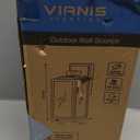 VIANIS Outside Lights for House Wall Mount, White Dusk to Dawn Outdoor Lighting Fixtures, Waterproof Anti-Rust Aluminum Porch Lights with Tempered Seed Glass, Modern Outdoor Wall Lantern for Garage (Standard D2D)