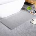 Luxury Quick Dry Non-Slip Bathroom Rugs24'' x 47'' Light Grey Highly Absorbent Washable and Ultra Soft, Extra Thick Fluffy Bath Mats for Shower/Kitchen/Bathtub Floor
