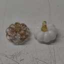 Glass Pumpkin Fall Decor Set  4 PCS Handblown Pumpkins for Autumn Decorations, Halloween, Thanksgiving, Harvest Table Centerpiece, Mantel Fall Accents (Mixed Colors - 4pcs)