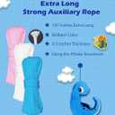 Extra-Strong Wooden Piñata Stick (31.5 Inch) with 5M Rope, Blindfold & Confetti - Heavy-Duty Reinforced Design for Kids & Adults Birthday, Halloween & Holiday Party Games - Blue