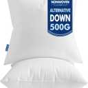 MIULEE Set of 2 Throw Pillow Inserts 18x18 Inches, 100% Virgin Filling Nonwoven Pillow Inserts for Couch Sofa Living Room