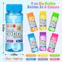 IJIGU Bubble Bottles 48 Pack (2oz), Bubbles for Kids, Bubble Solution with Bulk Wands in 6 Colors as Party Favors for Toddlers 1-3, Summer Outdoor Toy Gift for Boys & Girls