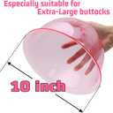 ZILAMPU Vacuum Cupping Machine Accessories, XXL 10 inch Diameter Big Buttock Shape Suction Therapy Cups 250MM with Y Hose for Butt Lift,Body Massage (Pink-1 Pair)