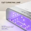 GAOY Professional UV Nail Lamp, Big Cavity Design for Long Nails, 36 LED Fast Curing Light with Infrared Sensor for Salon Gel and Acrylic Polish, White