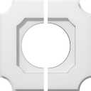 Ekena Millwork CMP10LE2-05000 Locke Architectural Grade PVC Contemporary, Two Piece Urethane Ceiling Medallions 10"OD x 5"ID x 6"C x 1"P