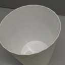 UUJOLY Plastic Small Trash Can Wastebasket, Garbage Container Basket for Bathrooms, Laundry Room, Kitchens, Offices, Kids Rooms, Dorms, (White, 1.8 Gallon)