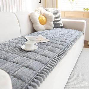 ZQFFB Pet Couch Cover Dogs Washable Non-Slip Couch Protector Pet Friendly Dog Mat for Couches and Sofas (27.6X59.06, Light Gray)
