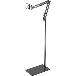 LenTok Magnetic Bed Phone Holder for Laying Down, Bedside Floor Stand with Adjustable Arm for iPhone, Headboard Phone Mount for Reading Watch Movies