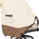 ANartcle Patio Chair Covers,600D Waterproof Heavy Duty Outdoor Lawn Furniture Covers,Patio Swivel Chair Covers for Outdoor Furniture,(35W x 37D x 36H inches) Beige&Brown