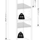 Furinno Fulda Book Shelf, 2-Tier Narrow Bookshelf, Bookcase with 8-in Width Storage Shelf, 9.3 x 7.9 x 21.2, for Living Room, Bedroom, Home Office, Amber Pine