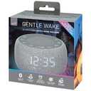 iLive Gentle Wake Alarm White Noise Machine Digital Round Tabletop Modern with Alarm