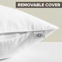 UGG Danielle Cooling Pillow King Size Hypoallergenic Down Alternative Luxury Hotel Bed Pillow for Stomach Back or Side Sleeper with Machine Washable Cover, 20-inch x 36-inch, White
