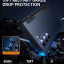 2 x Compatible for Samsung Galaxy Z Fold 6 Case Military Grade Drop Protection Built-in Screen Protector Translucent Slim Compatible for Samsung Galaxy Z Fold 6 Phone Case, Black