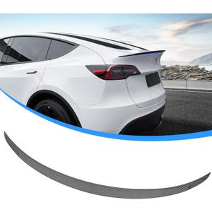 Spoiler for Tesla Model Y Rear Wing Model 3 Rear Trunk Lip Tail Wing Compatible with 2021-2025 Tesla Model Y & Model 3 Accessories (Matte Carbon) Not fit 2025 Juniper