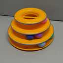 Catstages Tower of Tracks 3-Level Cat Track Toy with 6 Balls, Interactive Toy for Indoor Cats, Orange