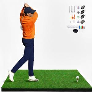54 Golf Hitting Mat, Non-Slip Hitting Mat, 31mm, 36mm, 40mm Thick, PGA Pro Trusted Indoor & Outdoor Golf Practice Mat with Training Kit (5x4 Green 40mm)